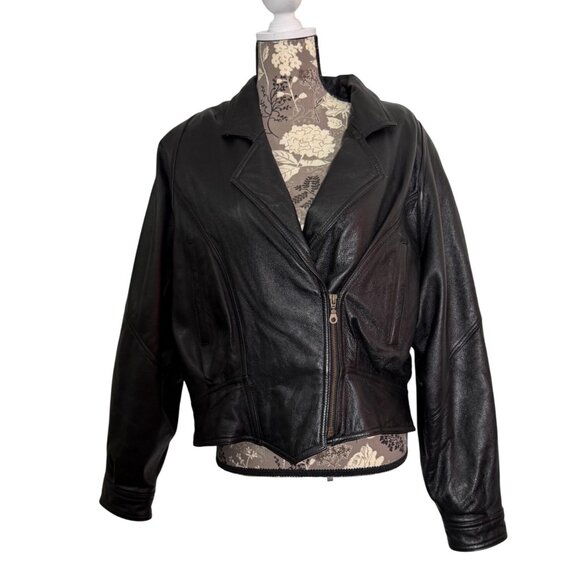Leather Limited Jackets & Blazers - Leather Limited Black Leather Moto Jacket Quilted Lined Thermolite Womens XL